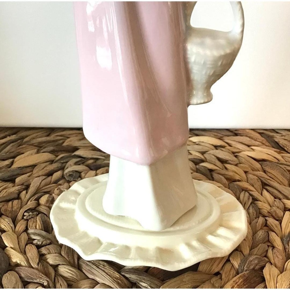 Nao by Lladro Porcelain Figurine Mother & Child with Basket Pink White 9.5" Read - Picture 3 of 14